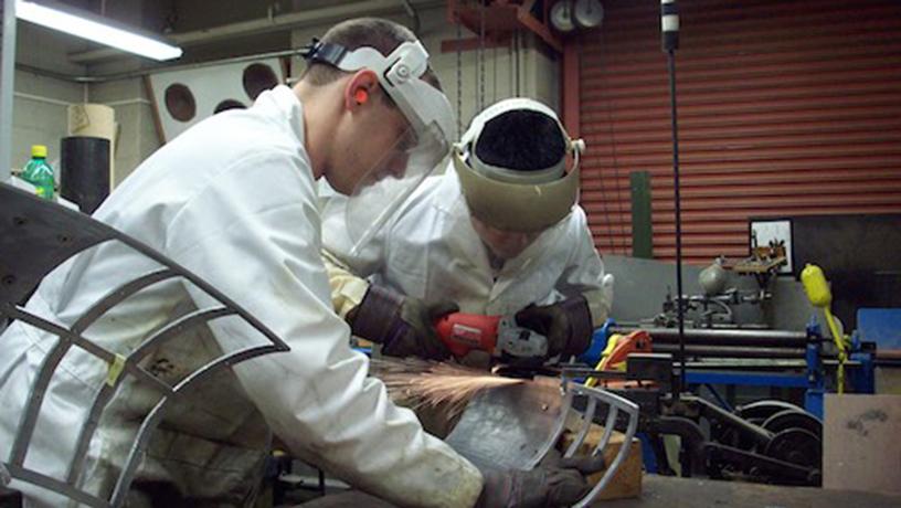 Students work in Columbia's Plasma Physics Laboratory