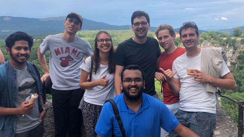 Zane and a few of the other summer school participants 