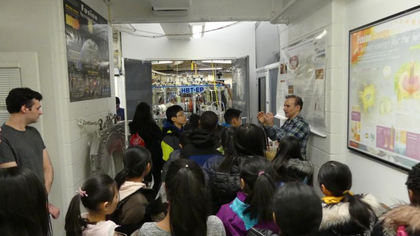 Thirty middle school students visited the lab