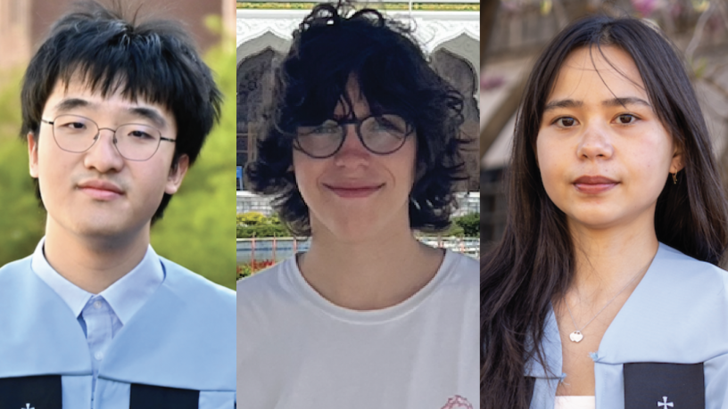 photos of three people