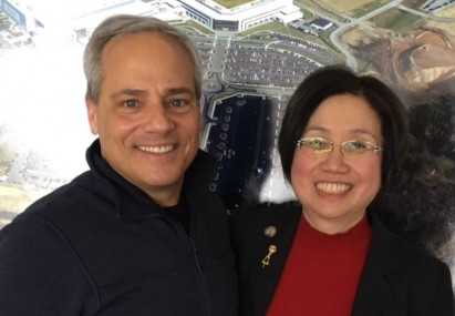 Dr. Thomas Caulfield (PhD '86, Materials Science and Engineering) and Prof. Siu-Wai Chan
